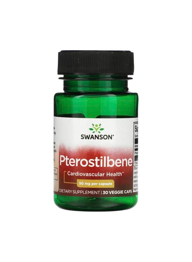 SWANSON Pterostilbene, 50 mg , 30 Veggie Caps 