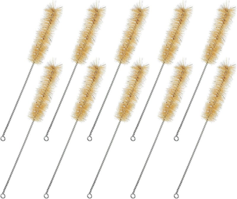 Healifty 10pcs Medium Nylon Tube Cleaning Brushes for Glass Test Tubes and Drinking Straws, Lab Cleaning Brushes for Chemical Bottles and Narrow Neck Containers - Image 1