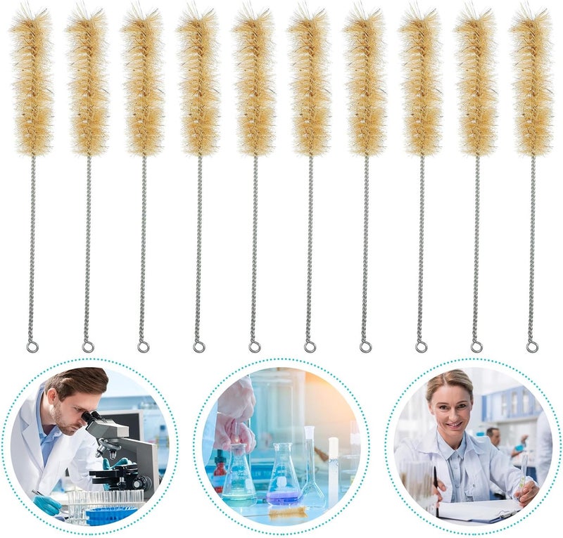 Healifty 10pcs Medium Nylon Tube Cleaning Brushes for Glass Test Tubes and Drinking Straws, Lab Cleaning Brushes for Chemical Bottles and Narrow Neck Containers - Image 5