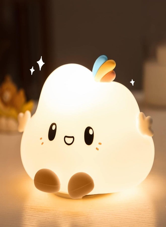 GITGRNTH Rechargeable Silicone Cloud Night Light for Kids | Color-Changing LED Changing Lamp |Adorable Room Decor & Gift for Toddlers, Teens, & Valentine's Day Present (Cloud, Regular), Multicolor - Image 1