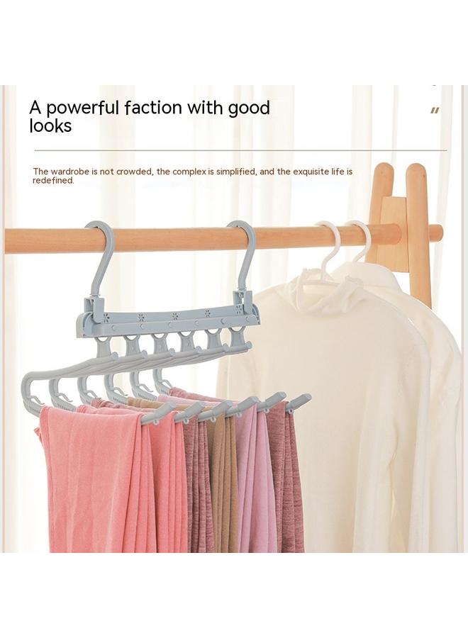 3 Pack Space Saving Hangers Closet Organizer Non-Slip, 6 Layered for Scarf Jeans Pants Shirts Dresses  - Image 5