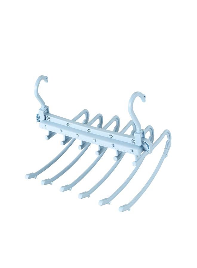 3 Pack Space Saving Hangers Closet Organizer Non-Slip, 6 Layered for Scarf Jeans Pants Shirts Dresses  - Image 1