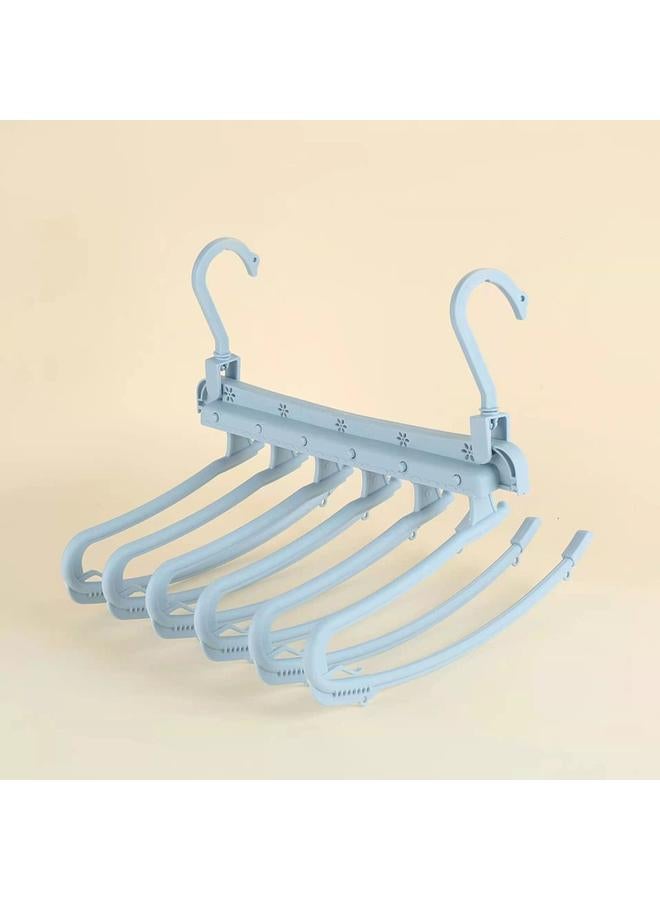 3 Pack Space Saving Hangers Closet Organizer Non-Slip, 6 Layered for Scarf Jeans Pants Shirts Dresses  - Image 4