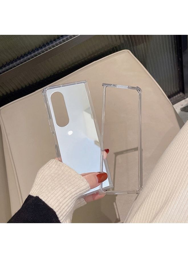 Generic Case Cover For Samsung Galaxy Z Fold3 5G Mirror Noodle PC Phone Case Silver 