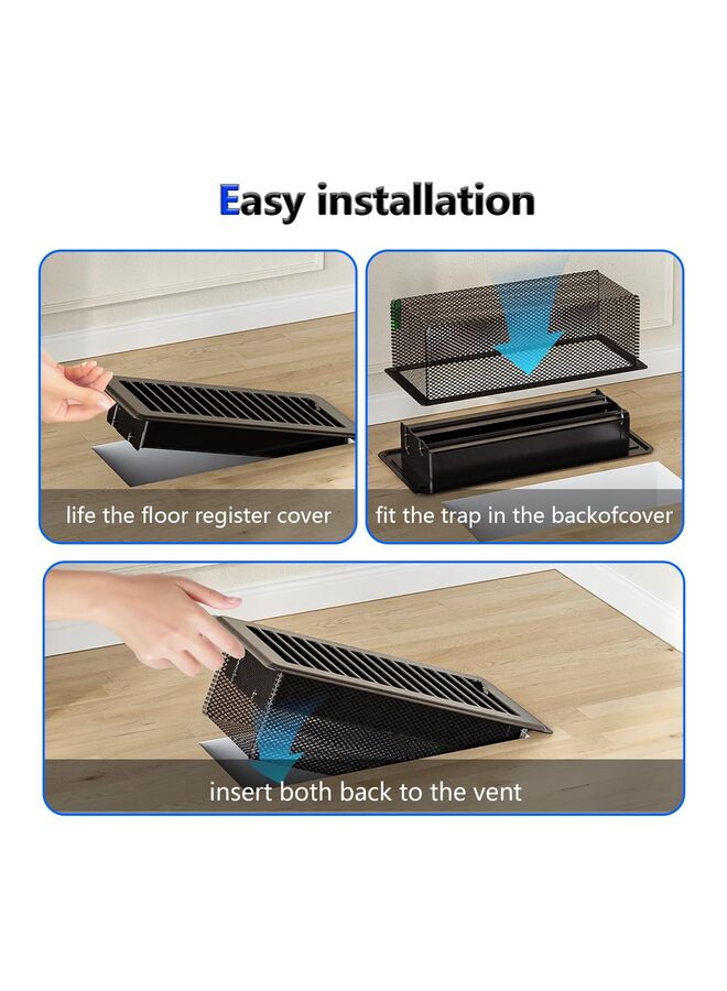 3 Pcs Vent Nets, 4" X 12" Floor Vent Screen Net, Air Vent Filter Mesh Catches Toys Snacks Pet Hair and Pet Food Keeps Bugs Out, Air Vent Screen Filters Mesh Catches Toys - Image 3