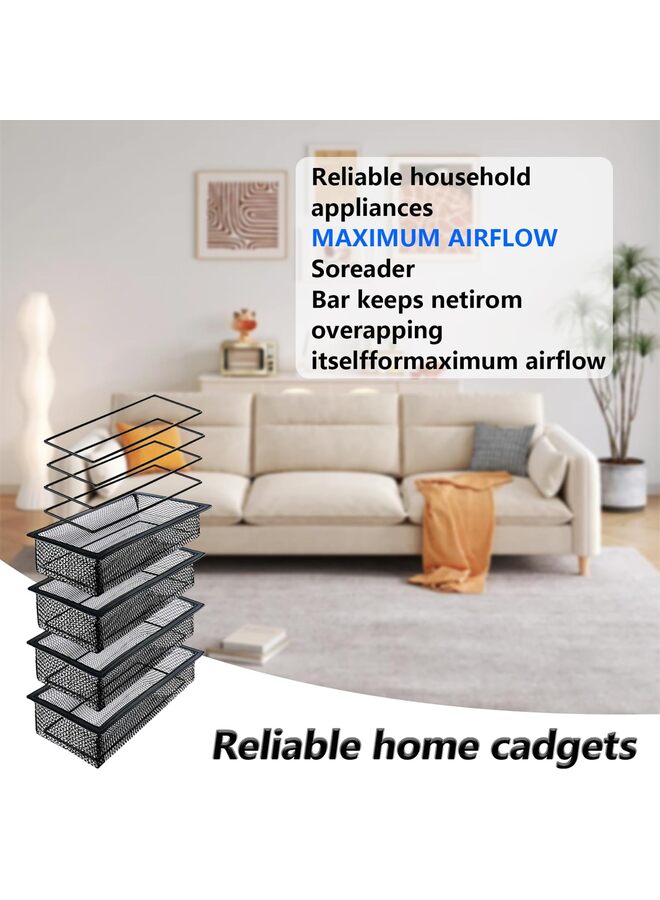 3 Pcs Vent Nets, 4" X 12" Floor Vent Screen Net, Air Vent Filter Mesh Catches Toys Snacks Pet Hair and Pet Food Keeps Bugs Out, Air Vent Screen Filters Mesh Catches Toys - Image 4