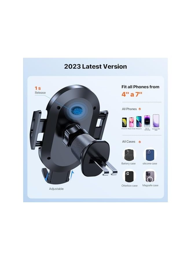 Miracase Car Phone Holder [Super Stable & Strong Suction Cup] Phone Holder Car for Dashboard & Windscreen & Air Vent & Desk [4 in 1] Mobile Holder for Car Compatible with All Smartphones - Image 5