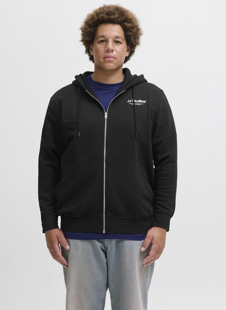 JACK & JONES Plus Size Printed Hoodie - Image 1