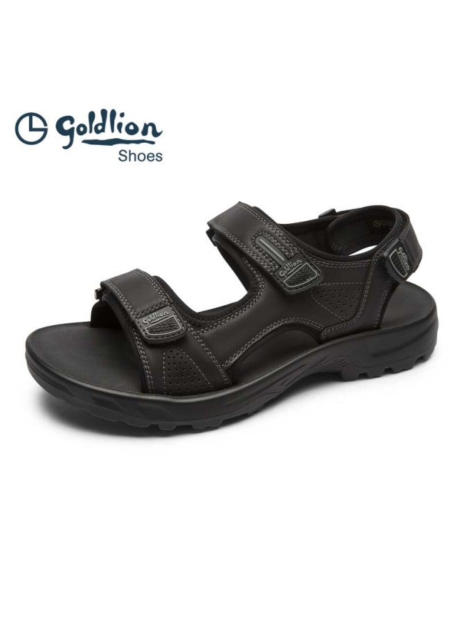 Goldlion Men's Shoes, Summer New Style Men's Sandals, Lightweight Comfortable Outdoor Beach Shoes, G596520048aaf, Black, Size 40 - Image 5