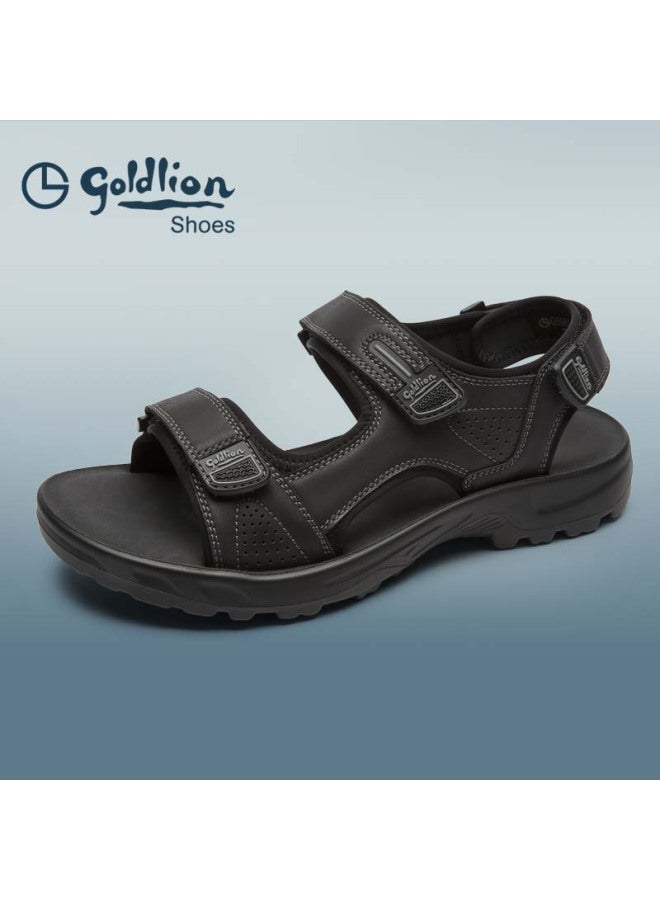 Goldlion Men's Shoes, Summer New Style Men's Sandals, Lightweight Comfortable Outdoor Beach Shoes, G596520048aaf, Black, Size 40 - Image 3