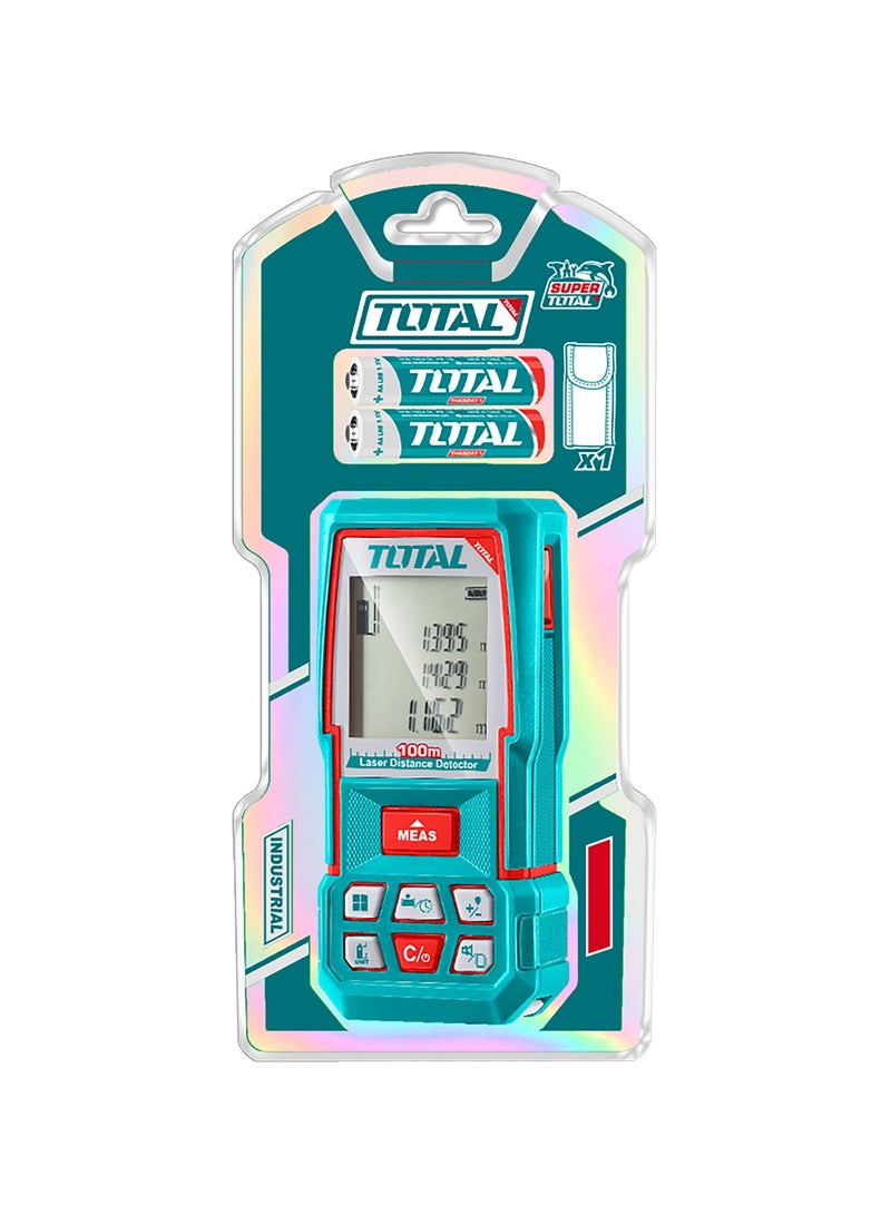 توتال جهاز قياس المسافات بالليزر الرقمي من توتال، مدى قياس من 0.05 إلى 100 متر، متعدد الوظائف، يأتي مع حقيبة، ويعمل بالبطارية - Image 3