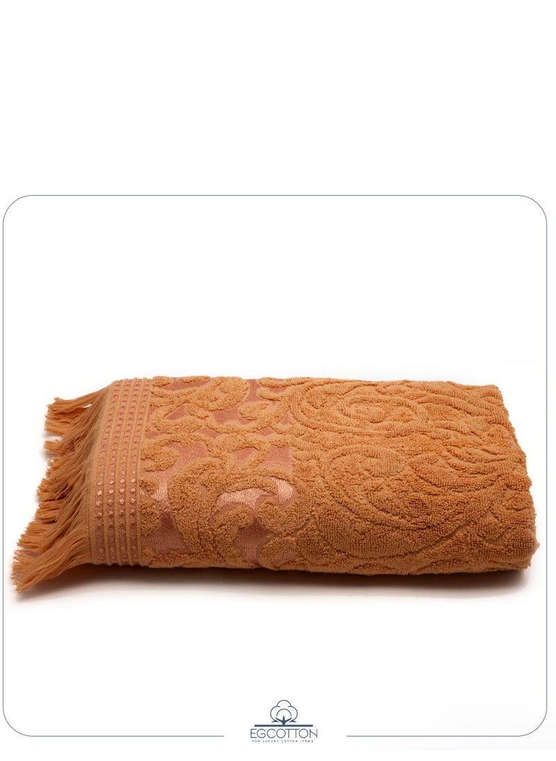 EG COTTON - Jacquard Tassel Towel Size: 55 x 115 cm 100% Egyptian Cotton Highly absorbent and extremely soft, made especially for you - Image 1