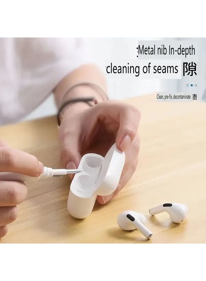 White Wireless Headset Cleaning Pen 3 In 1 Brush For Computer And Phone - Image 5