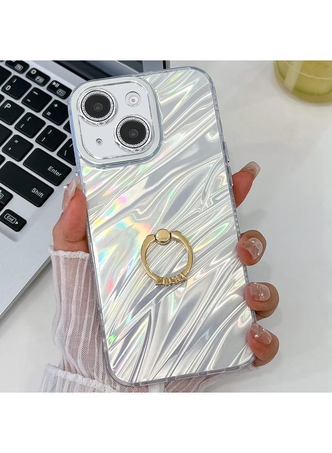 زبون جراب لهاتف iPhone 13 مصنوع من مادة TPU ذات حلقة لامعة مع غشاء عدسة - Image 1