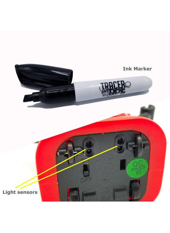 Tracerbot - Green - Mini Inductive Robot That Follows The Black Line You Draw. Fun, Educational, And Interactive Stem Toy With Limitless Ways To Play! Promotes Logic And Creativity Training
