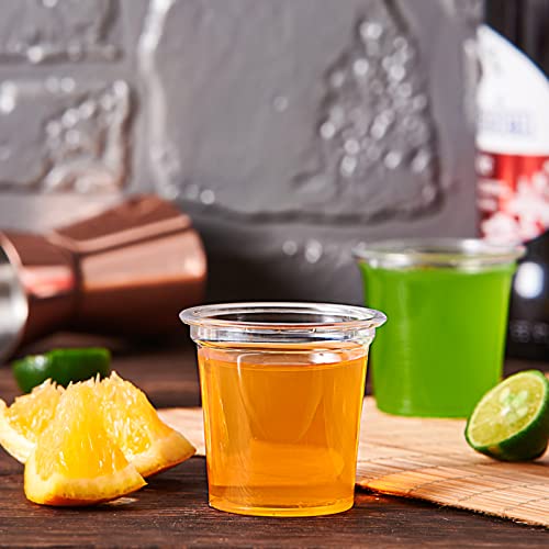 Lilymicky 1000 PACK 1 oz Plastic Shot Glasses 1 Ounce Clear Disposable Party Cups for Vodka Whiskey Tequila Mini Plastic Containers for Sauce and Sample Tasting - Image 5