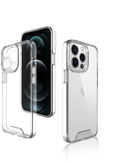 Case Transparent Mental Button Space Heavy Duty Shockproof Crystal 2 IN 1 Shockproof Case For IPhone 12 Pro Max