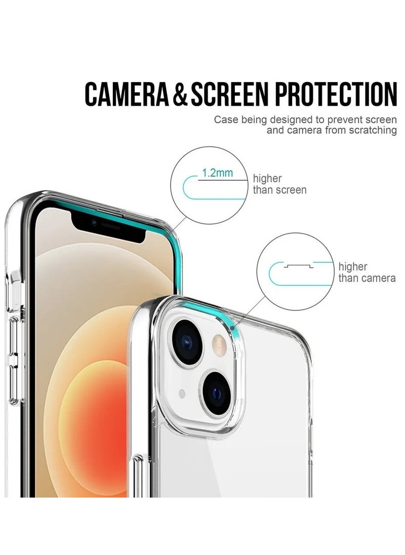 Generic - Case Transparent Mental Button Space Heavy Duty Shockproof Crystal 2 IN 1 Shockproof Case For IPhone 12 Pro Max - Image 1