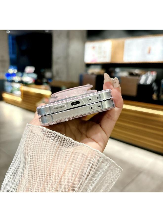 اس-توب جراب لهاتف Samsung Galaxy Z Flip3 5G، جراب MagSafe بتصميم صدفي لؤلؤي - Image 5