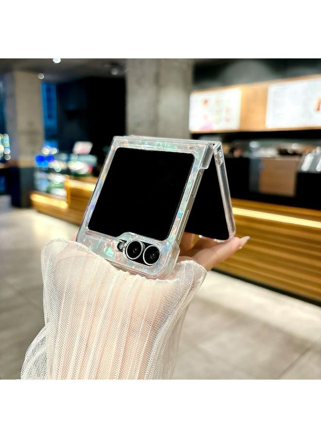 اس-توب جراب لهاتف Samsung Galaxy Z Flip3 5G، جراب MagSafe بتصميم صدفي لؤلؤي - Image 3