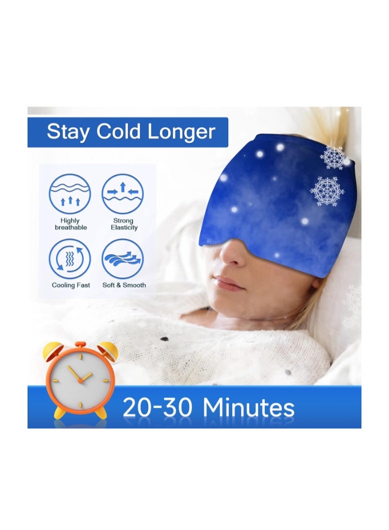 VANLON Headache Hat for Migraine, Headache Migraine Relief Cap for Tension Headache Migraine Relief, One Size Fits All Headache Hat with Reusable Ice Gel Pack for Puffy Eyes, Sinus & Stress Relief - Image 2