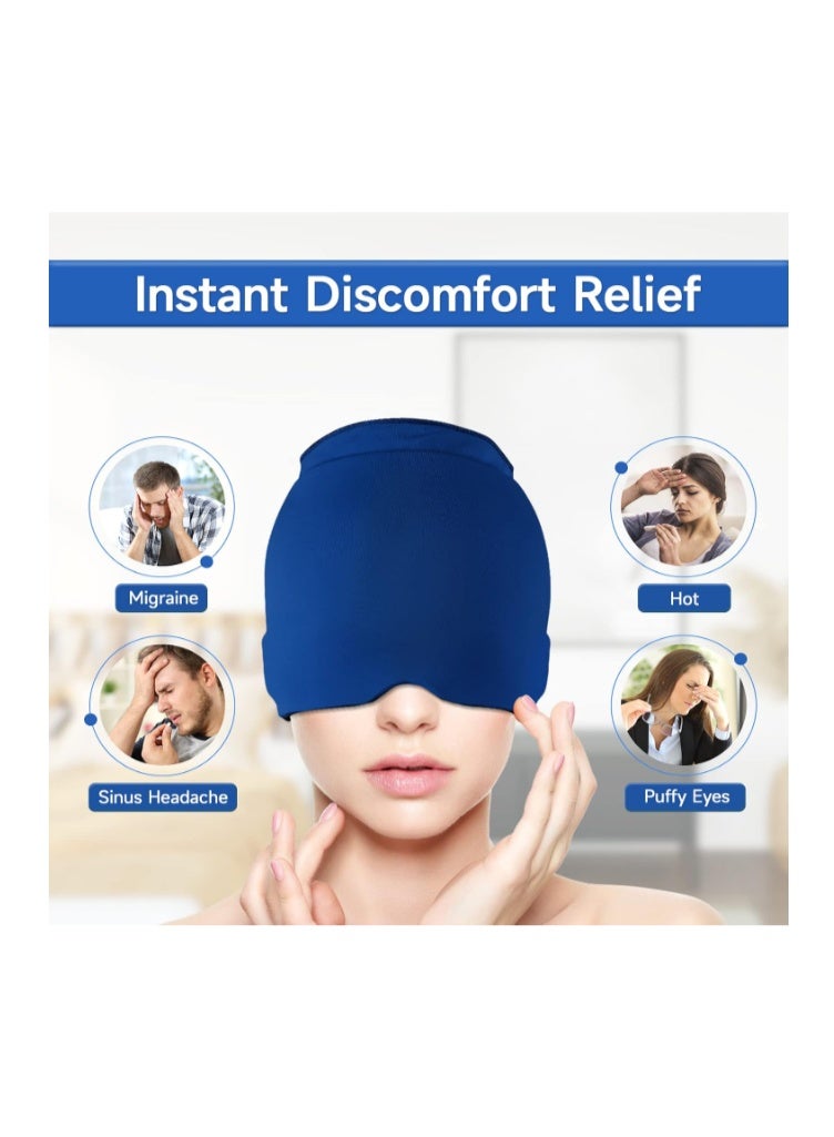VANLON Headache Hat for Migraine, Headache Migraine Relief Cap for Tension Headache Migraine Relief, One Size Fits All Headache Hat with Reusable Ice Gel Pack for Puffy Eyes, Sinus & Stress Relief - Image 5