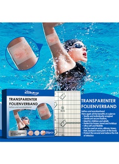 SOUTH MOON Transparenter Folienver Band， Transparent Waterproof Patch, Stretch Adhesive Bandages, Tattoo Protective Transparent Film-20pcs  - Image 1