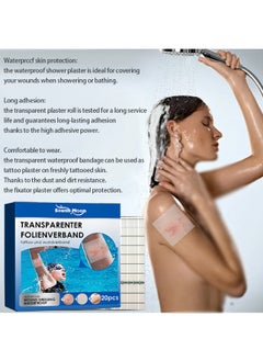 SOUTH MOON Transparenter Folienver Band， Transparent Waterproof Patch, Stretch Adhesive Bandages, Tattoo Protective Transparent Film-20pcs  - Image 2
