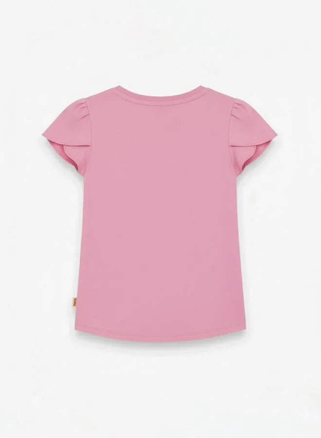 Looney Tunes Graphic Print Round Neck Fashion T-shirt