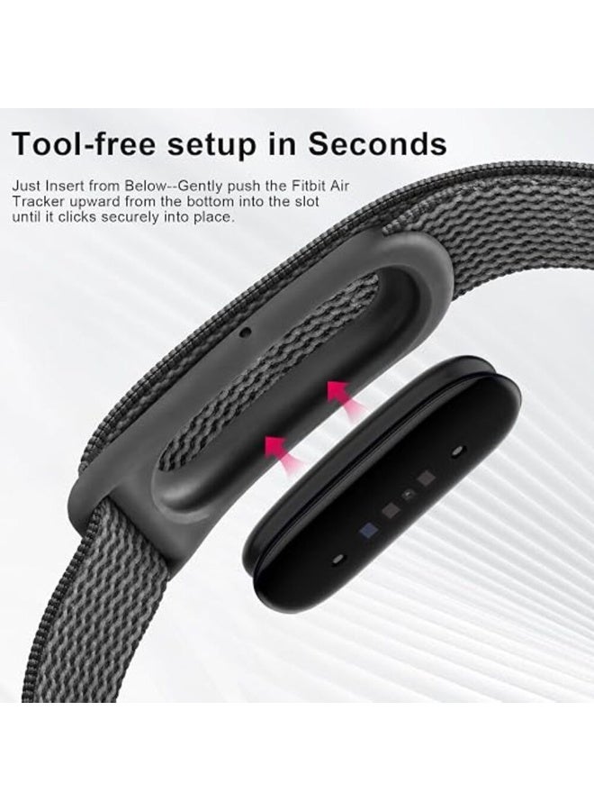 TEMPO Nylon Band Compatible with Google Fitbit Air Activity Tracker, Breathable,Quick-Dry, Hook and Loop Replacement Strap with, Adjustable Sport Wristband with Stainless Steel Buckle for Men Women - Image 3