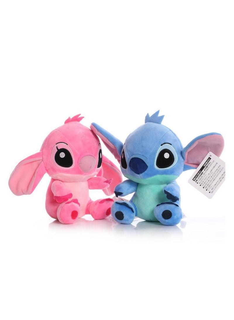 عام مجموعة من قطعتين لدميتين قط 18 سم من كرتون ليلو واستيتش، دمية محفظة ليلو واستيتش للفتيات والفتيان، مناسبة كهدايا عيد ميلاد وديكور منزلي. - Image 1