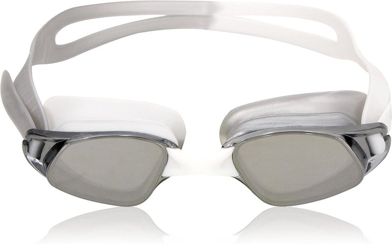 Nivia 4095 Swimming Goggles for Adults | Anti-Fog & UV Protection Swim Goggles with Adjustable Strap | Clear Vision, Leak-Resistant & Comfortable Fit – Silver - Image 1