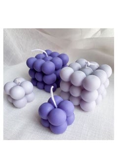 Scanted candles two sizes in purple grades / 4 pcs