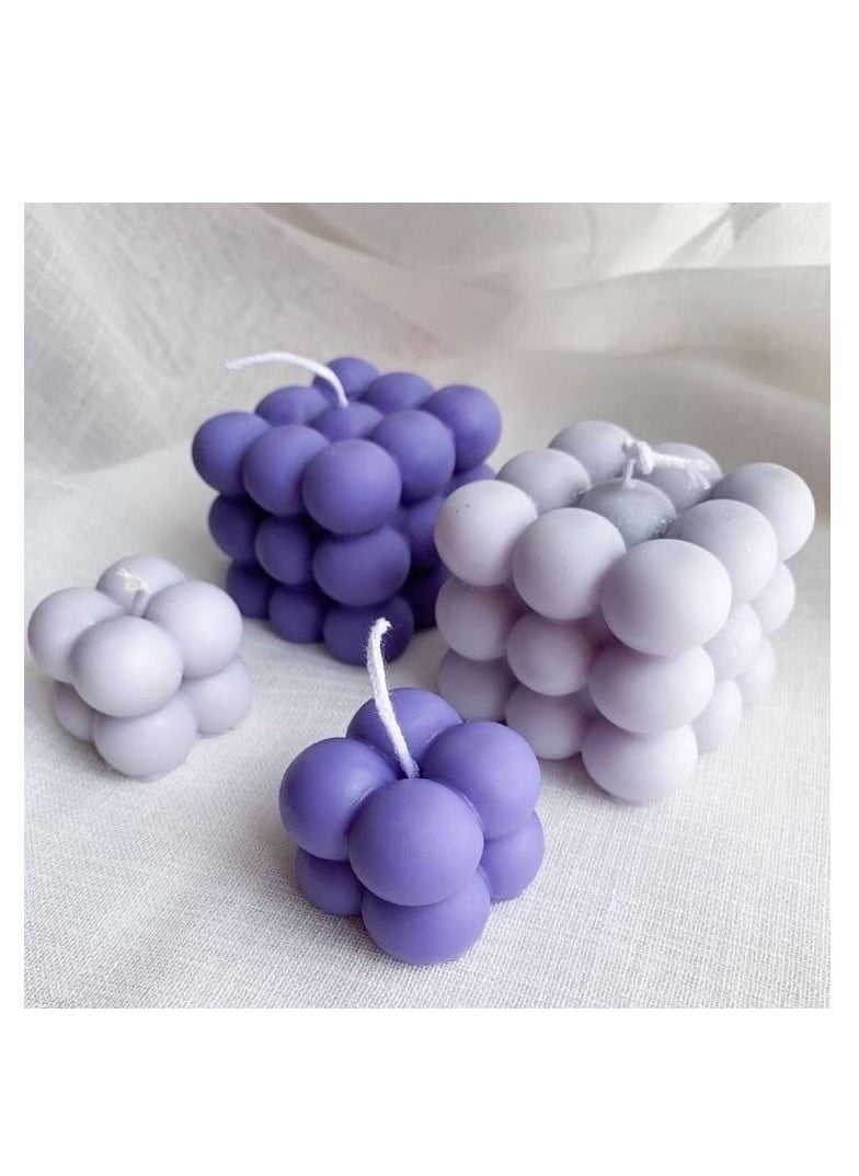 Generic Scanted candles two sizes in purple grades / 4 pcs 