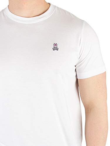 Psycho Bunny Mens Classic Crew Neck TEE - B6U014CRPC 100 White L - Image 4