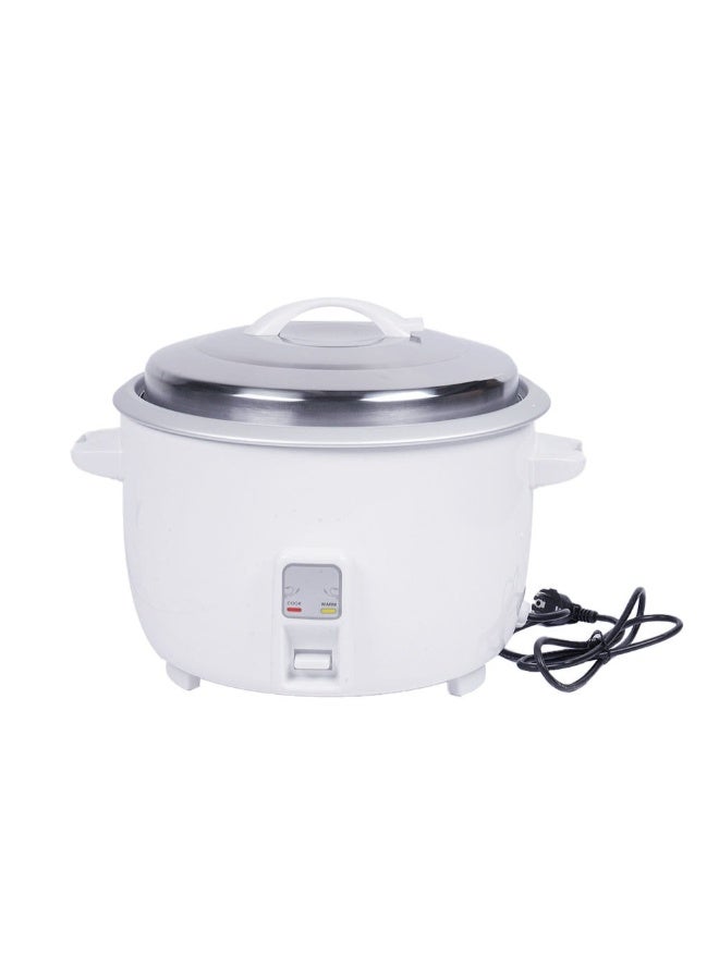 Large Capacity Electric Rice Cooker with Automatic Keep Warm Function – 5L Nonstick Pot, Stainless Steel Lid, 700W, White  - Image 1