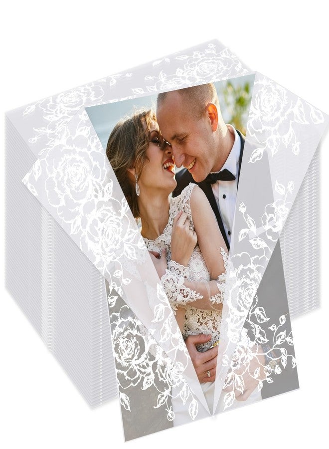 Ysglory 100 Pcs Vellum Jackets for 5x7 Invitations Floral Vellum Paper Invitation Sleeves Pre-Folded Translucent Envelope Inserts liner 115 GSM for Wedding, Birthdays, Bridal Baby Showers - Image 1