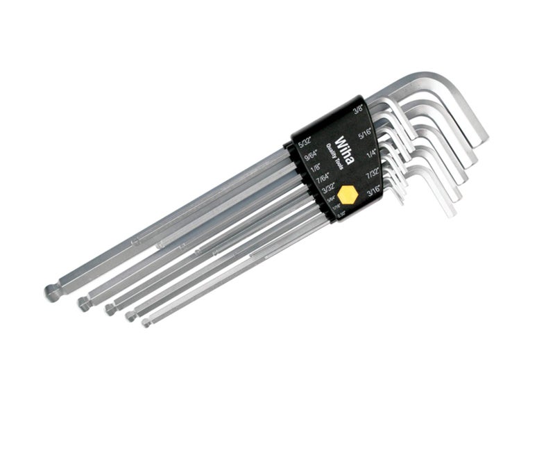 Wiha 36998 Hex L-Key Set, Long, Inch Ball End in ProStar Holder, Chrome Finish - Image 2