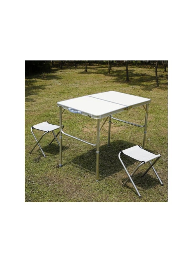 Portable Folding Picnic Table with Chair for Indoor and Outdoor Use - Camping Table Set - 90x60CM - Image 2