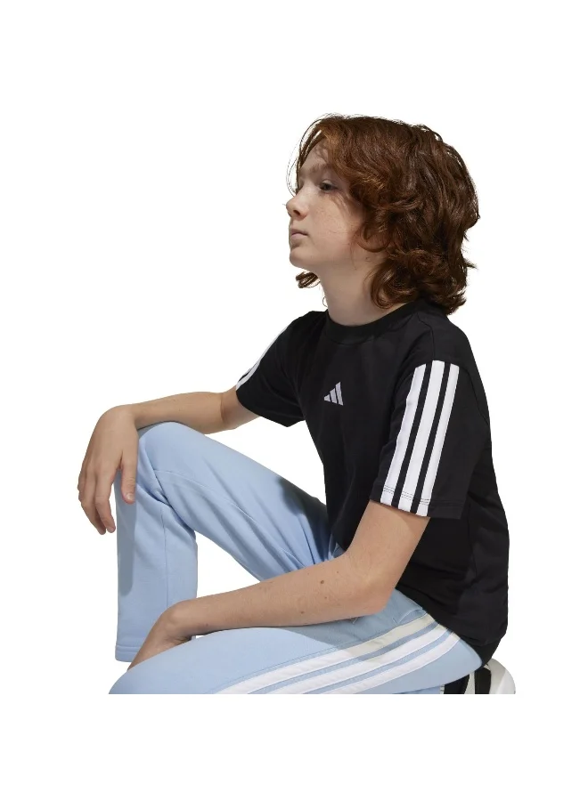 Adidas Adidas J 3S Tee 160 Black T-Shirt (Short Sleeve) T-Shirts For Kids