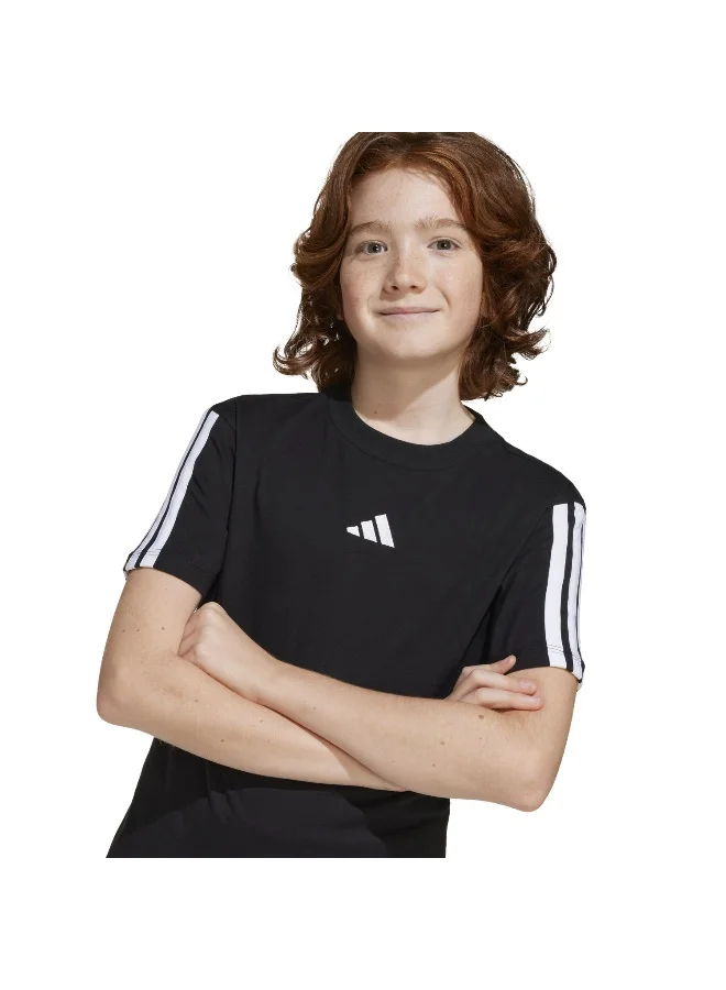 Adidas Adidas J 3S Tee 160 Black T-Shirt (Short Sleeve) T-Shirts For Kids