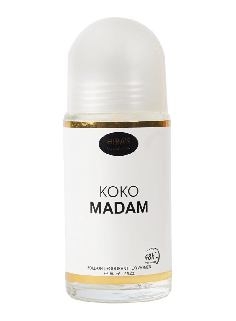 HIBA'S COLLECTION HIBA'S COLLECTION Koko Madam Roll-On Deodorant for Women – 60ml (2 fl oz) | Chic & Long-Lasting Freshness 