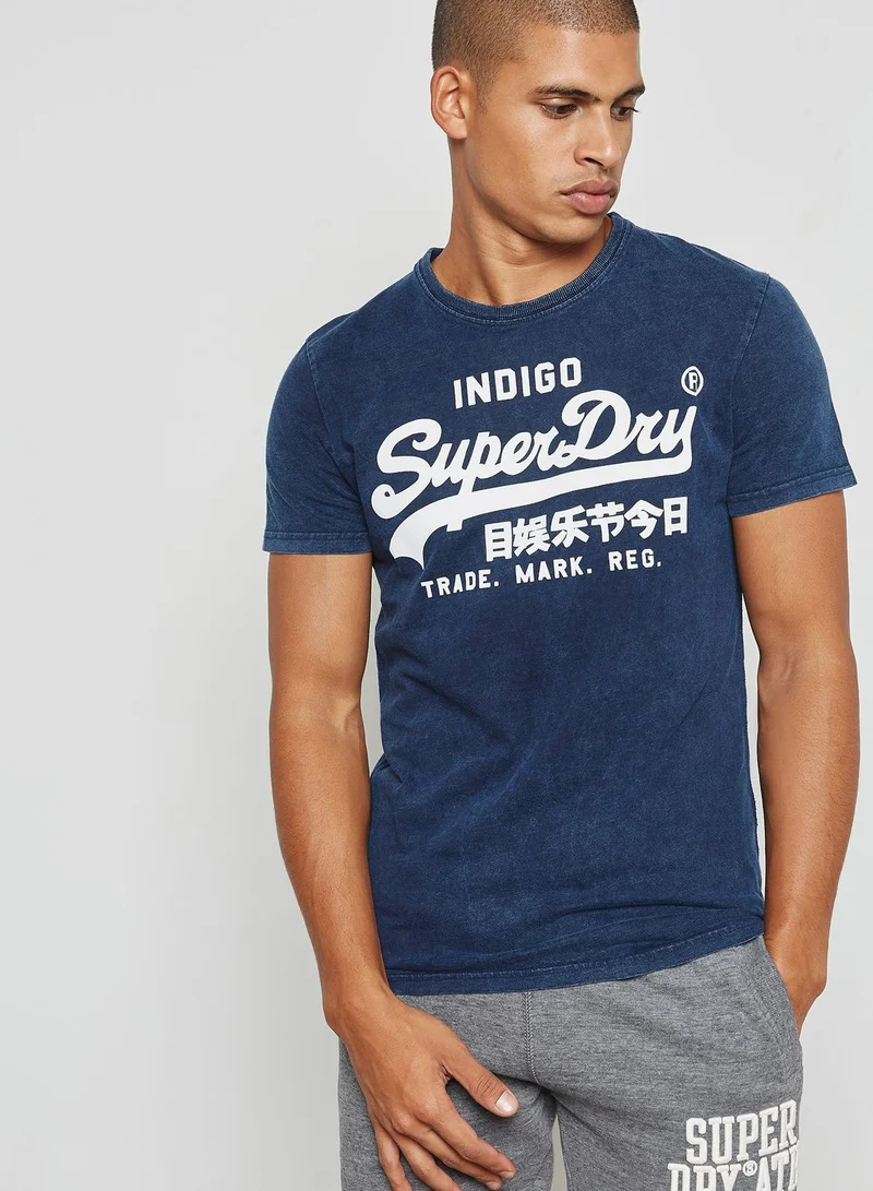 Superdry VINTAGE LOGO INDIGO T-SHIRT