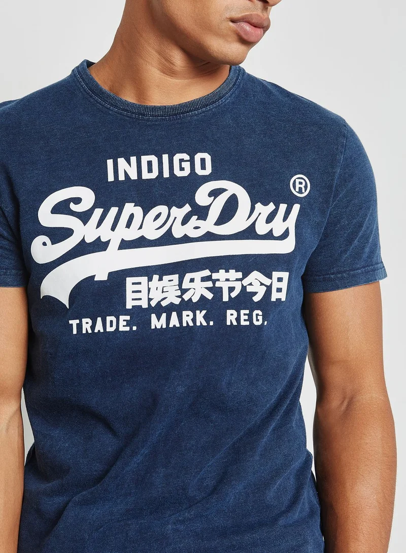 Superdry VINTAGE LOGO INDIGO T-SHIRT