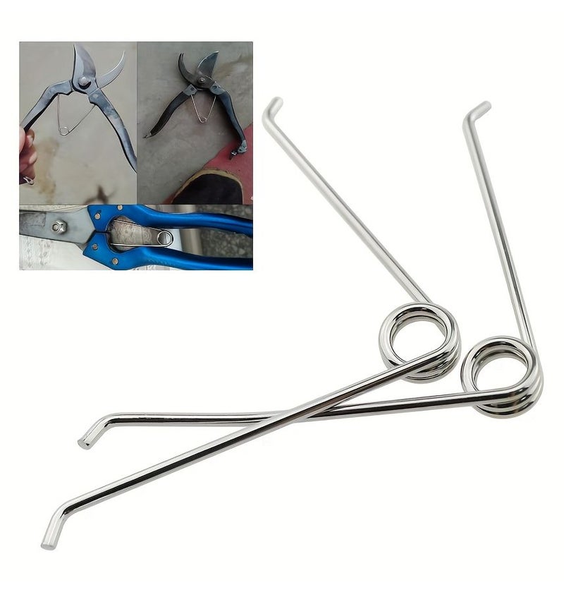 Set of 5 Silver Pruning Shears Springs Made of Stainless Steel Designed in V Shape for Gardening Woodworking and Repairs - Image 4