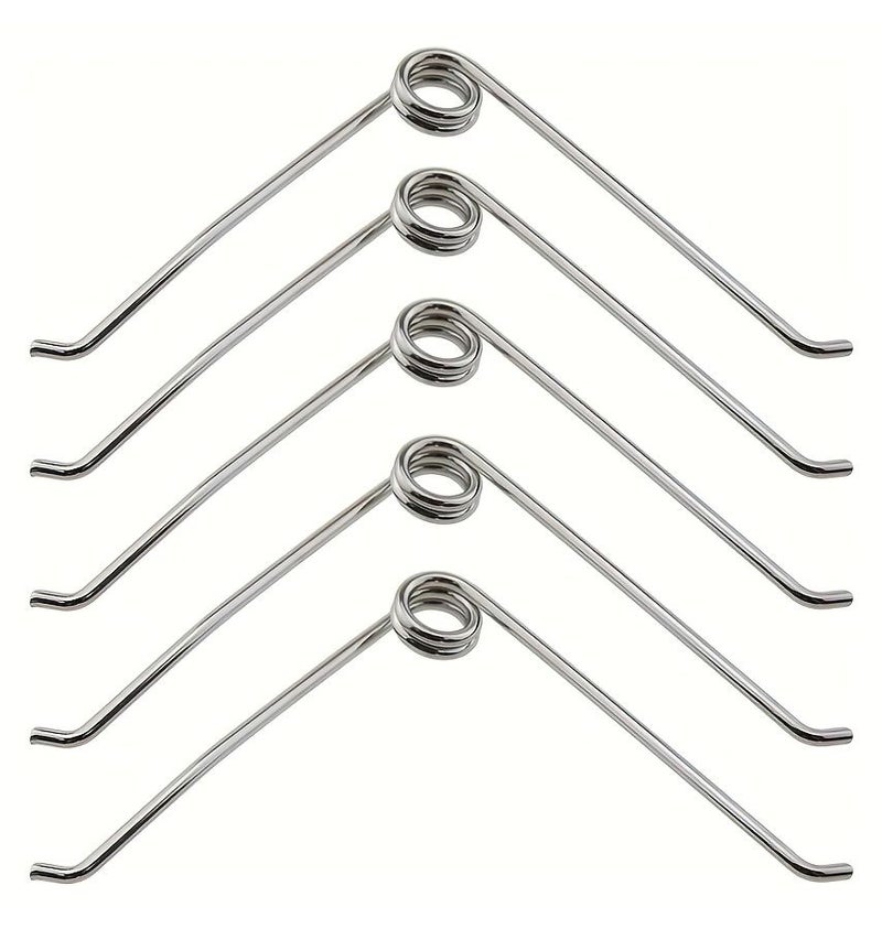 Set of 5 Silver Pruning Shears Springs Made of Stainless Steel Designed in V Shape for Gardening Woodworking and Repairs - Image 2