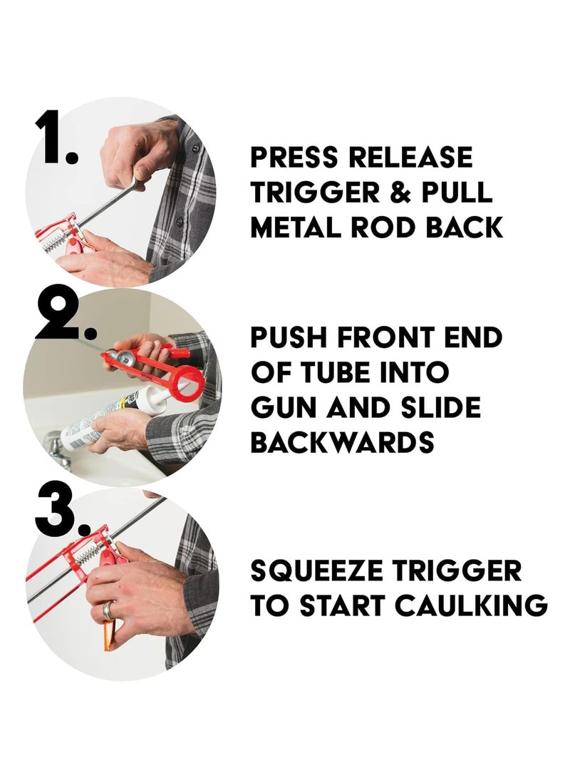 باتكس سيليكون أسيتيك متعدد الأغراض SL212، شفاف، مع مسدس سد - عبوة من قطعة واحدة - Image 3