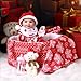 BABESIDE 9 Pcs Christmas Baby Doll Clothes with Bassinet for 101112 Inch Babydolls Baby Doll Accessories and Dolls Clothes fit Small Baby Dolls Girl Babies Pretend Play Set - Image 2