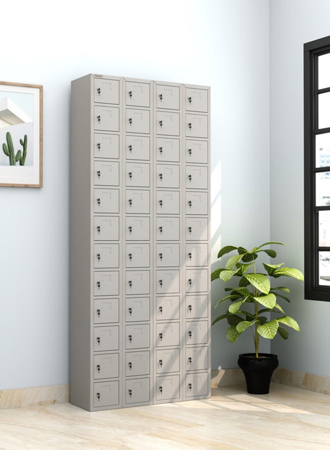 RIGID 48-Door Storage Locker Steel Filing Cabinet with Secure Key Lock Multipurpose Organizer for Office, School, Colleges & Staff Room (26D x 80W x 183H CM) – Assembled - Image 1