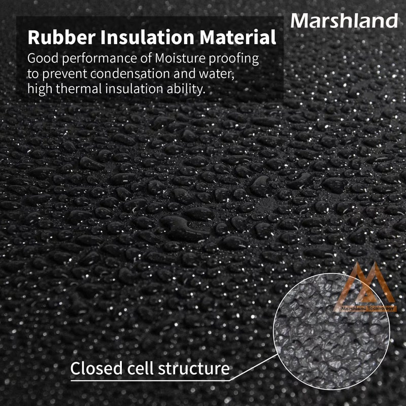 EVNCOM Insulation Tube air Conditioner Nitrile Tube Pipe Cover Rubber Tube Heat and Cold Insulated Tube Thermal Insulation Size 6 feet Length 1/2 ID * 1/2 thk 13mm Inner Diameter * 13mm thk - Image 5